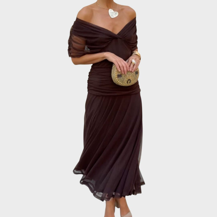 Victoria | Elegant Dress With V-Neckline