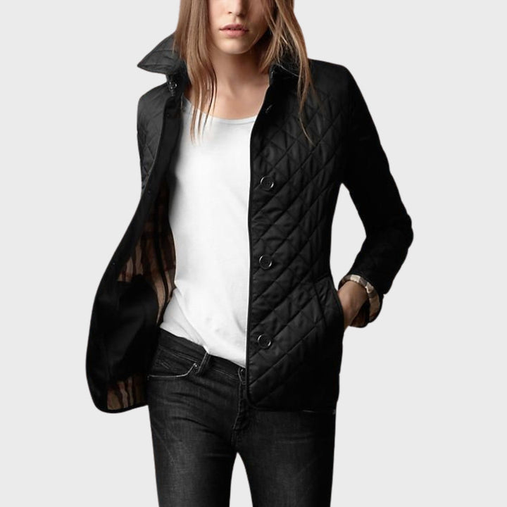 Clara™ | Casual Quilted Jacket with Turned-Down Collar