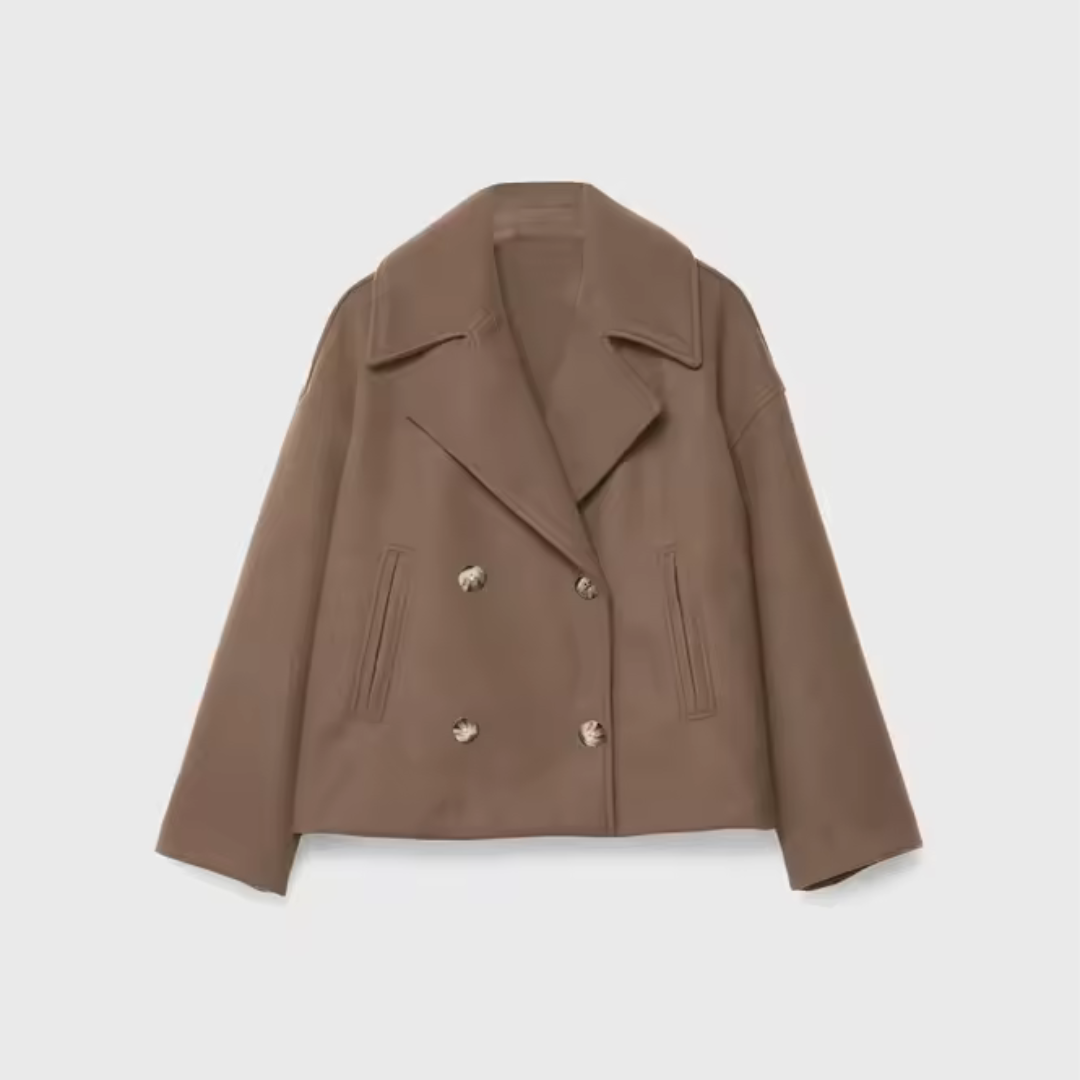 Chantal™ | Navy wool peacoat