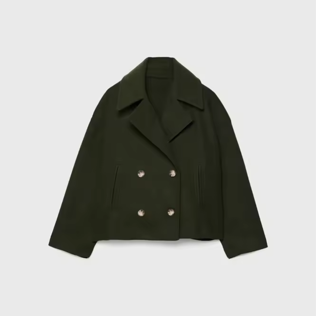 Chantal™ | Navy wool peacoat