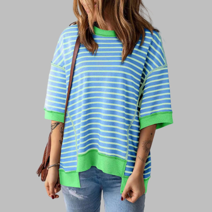LORELEI™ - Casual Oversized Striped Pullover Top