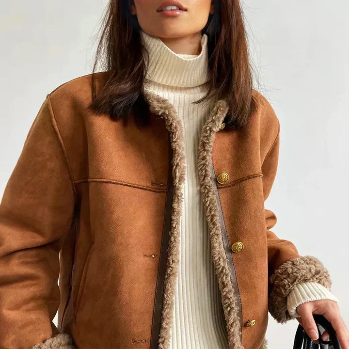 Rosalie™ | Sheepskin Jacket with Buttons