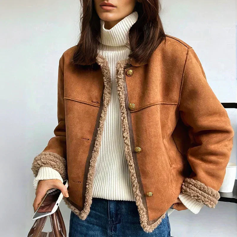 Rosalie™ | Sheepskin Jacket with Buttons